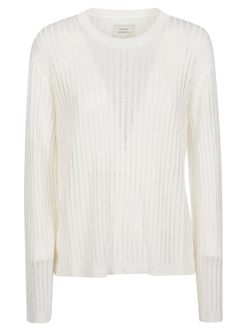 Loulou De Saison Hedora Loose Fit Ribbed Sweater