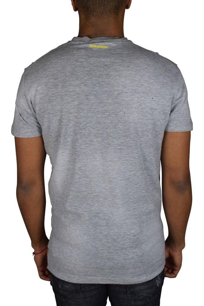 Dsquared2 Slim Fit Gray Cotton T-Shirt