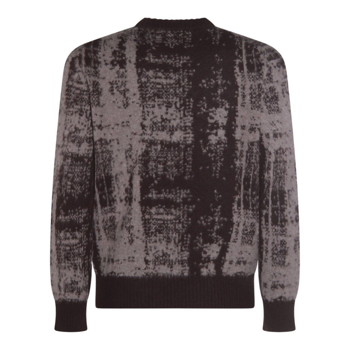 Piacenza Cashmere Textured Knit Sweater With Classic Crew Neckline