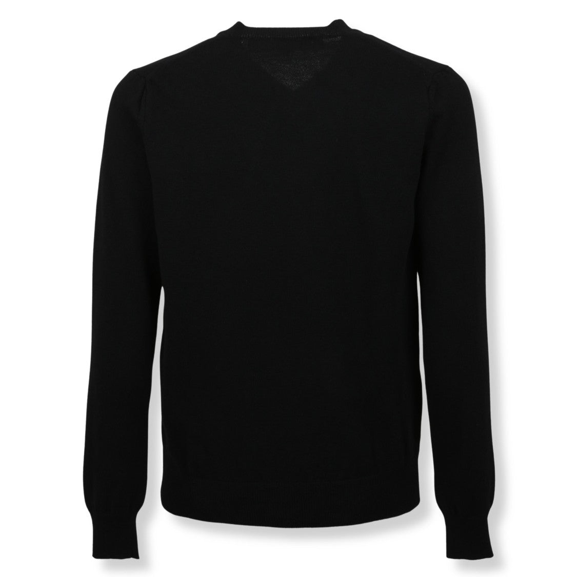 Comme Des Garçons V-Neck Sweater With Heart Logo Detail