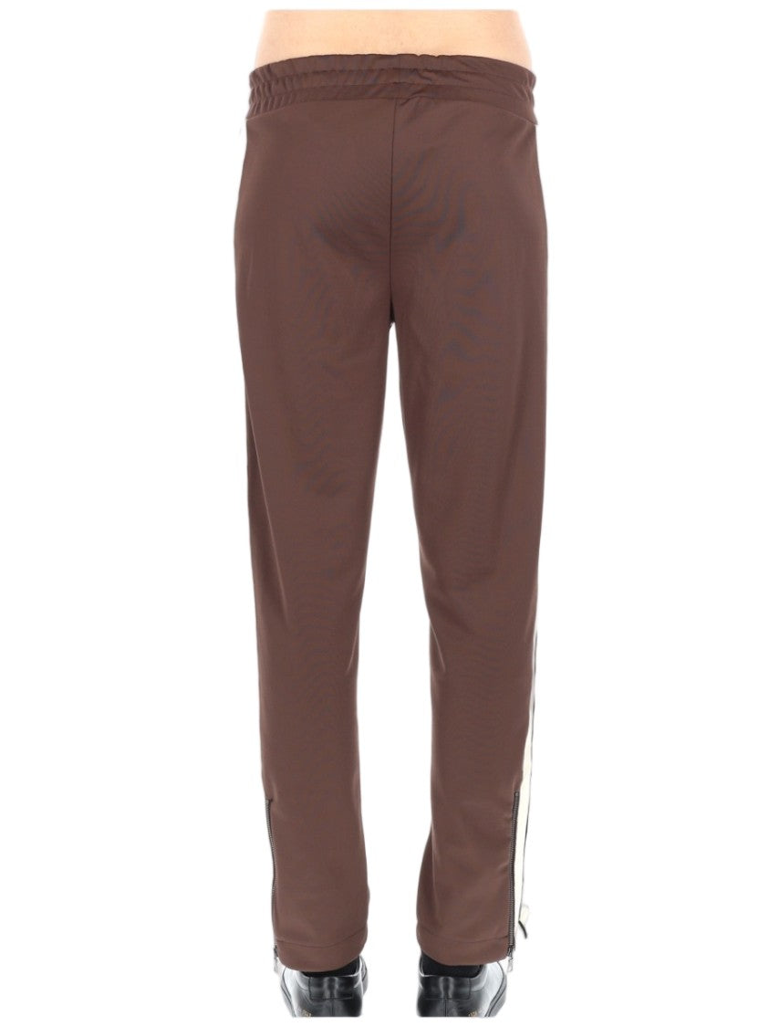 Palm Angels Neutrals Side Stripes Polyester Track Pants