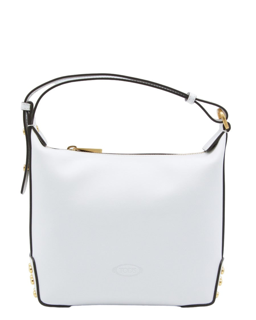 Tod's Structured White Leather Handbag