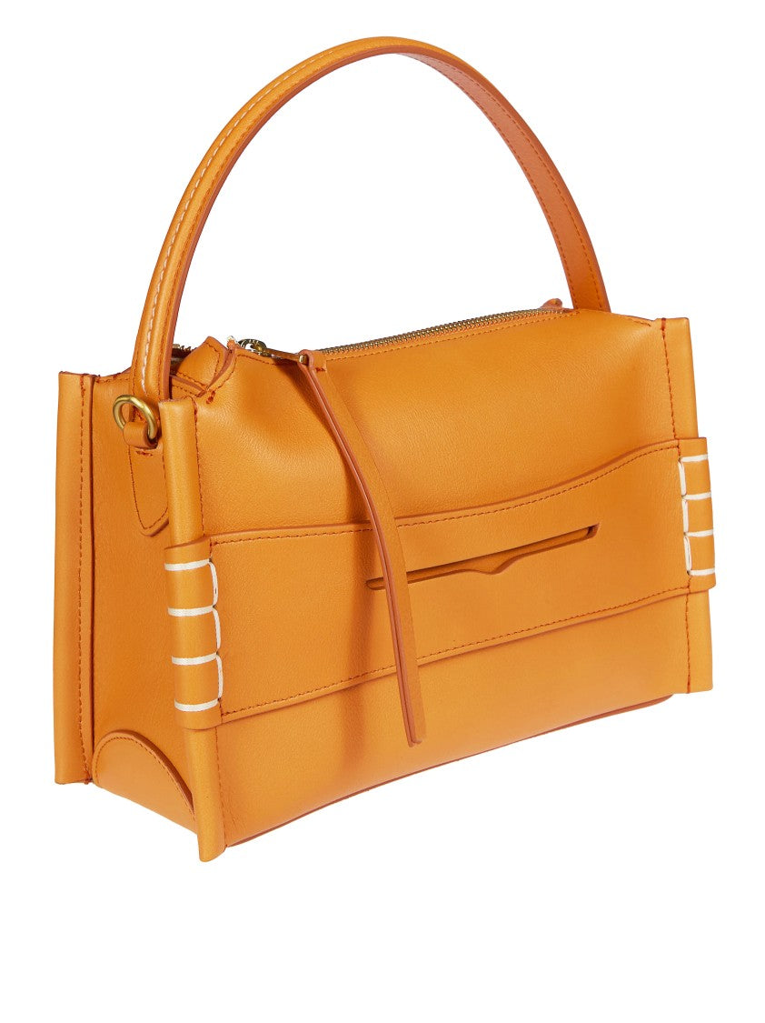 J. W. Anderson Orange Structured Leather Small Loafer Bag