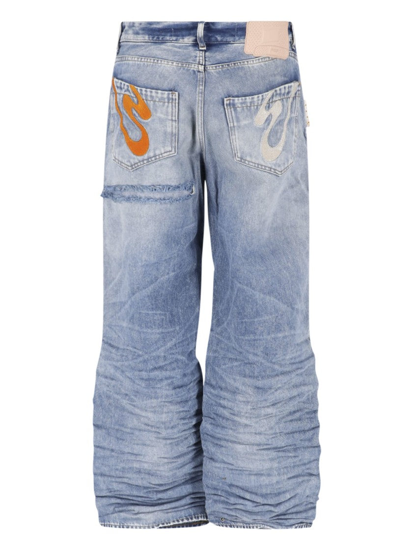 Pdf Blue Rich Kid Vintage Wide-Leg Jeans