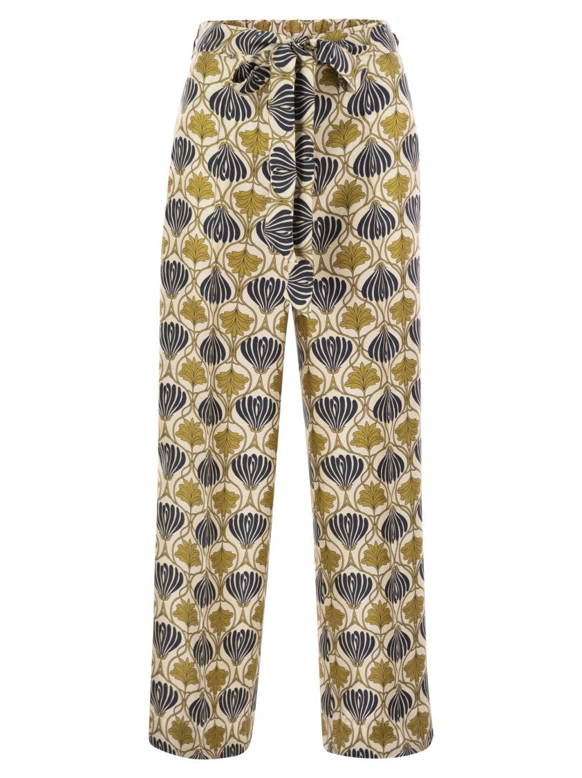 Max Mara Timec - Printed Silk Fluid Trousers