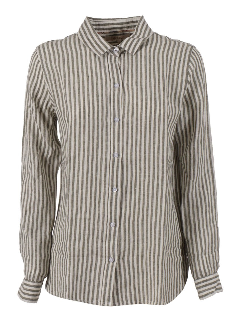 Barbour Marine Striped Linen Casual Shirt