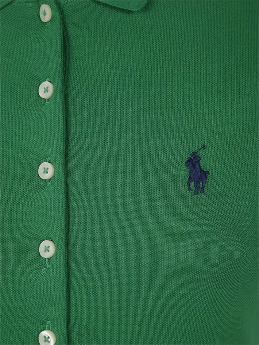 Polo Ralph Lauren Short-Sleeved Button-Up Top With Classic Polo Collar