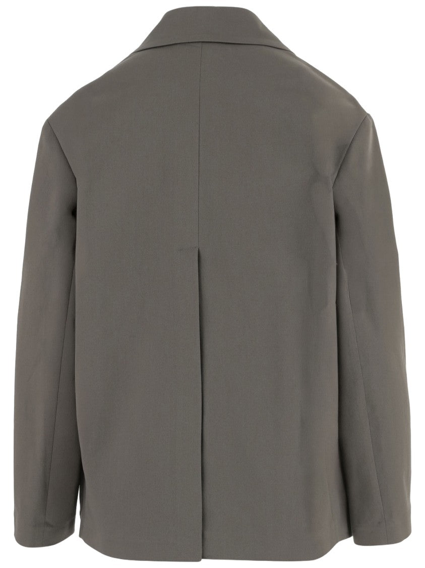 F.It Stretch Cotton Double-Breasted Jacket