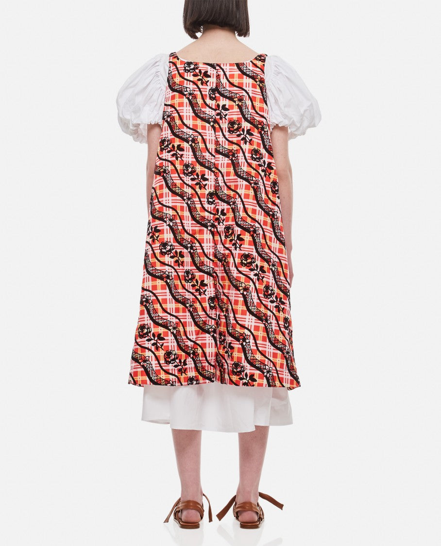 Chopova Lowena Atomic Cotton Taffeta Midi Dress