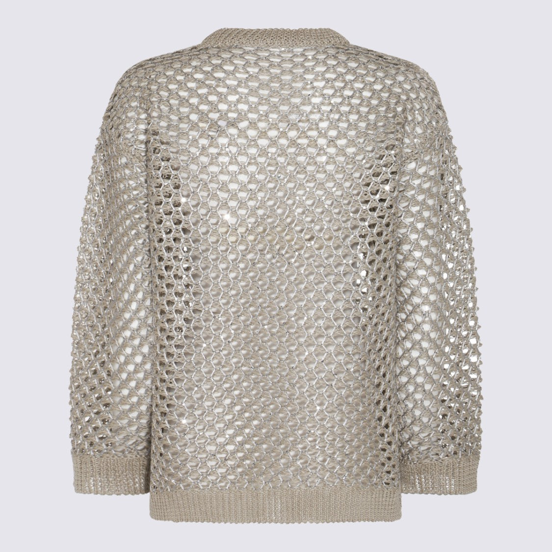 Valentino Honeycomb Pattern Open-Knit Sweater With Relaxed Fit