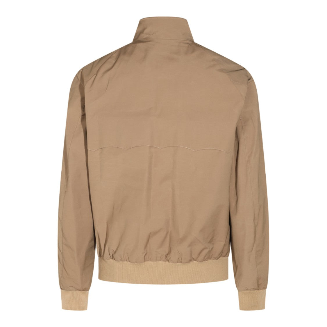 Baracuta Beige Zip-Up Jacket With Stand Collar And Buttoned Flap Pockets