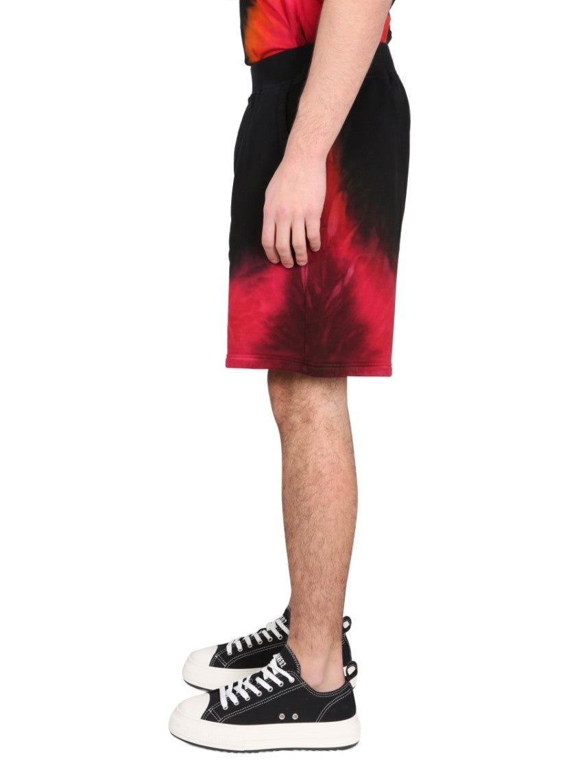 Dsquared2 Relaxed Fit Shorts With Flame Print