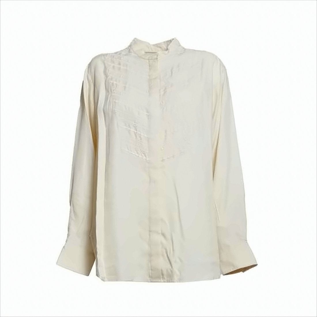 Isabel Marant Textured Long-Sleeve Tunic With High Collar