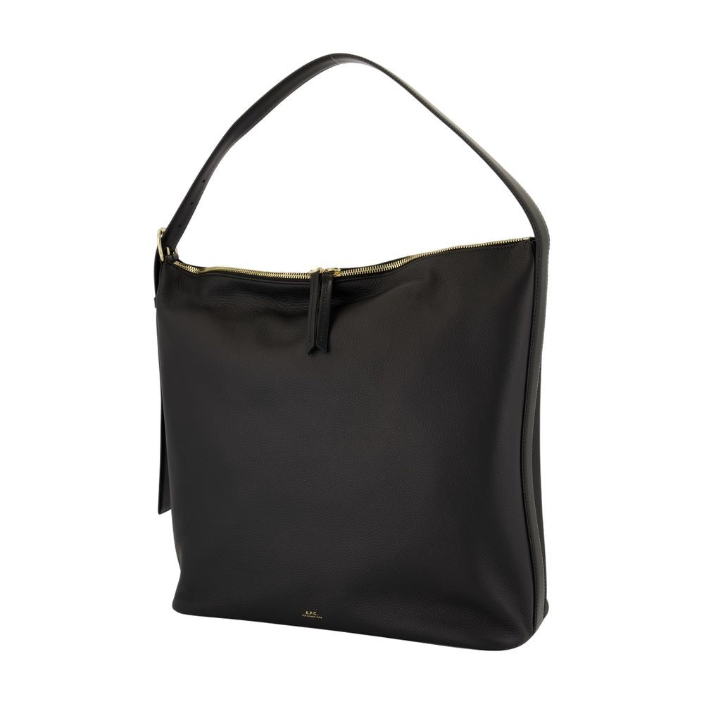 A.P.C. Vera Maxi Shoulder Bag - Leather - Black