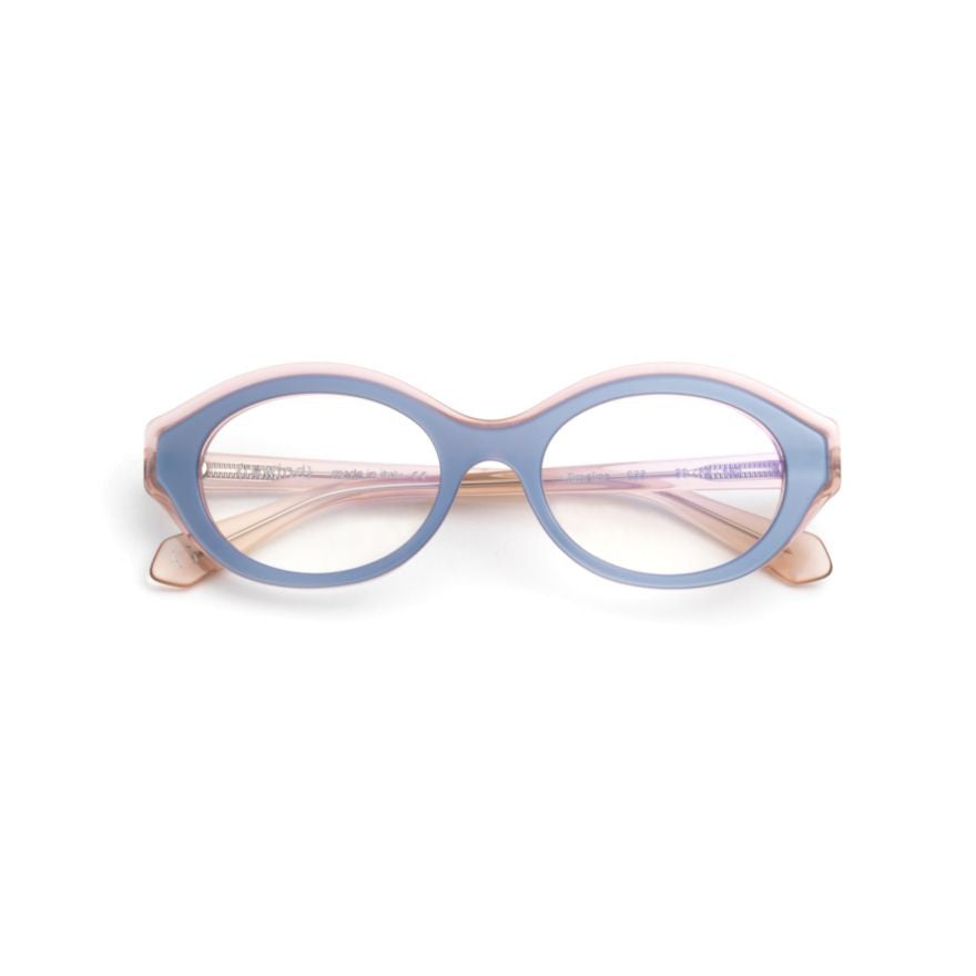 Rewind Timeline Oval Frame Dual-Tone Eyeglasses With Glossy Finish