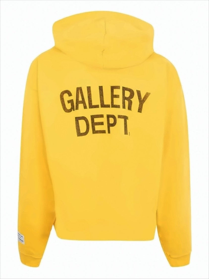 Gallery Dept. Cropped Hoodie With Distressed Gallery Dept. Print