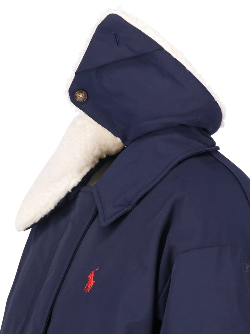 Polo Ralph Lauren Blue Teddy Collar Down Jacket
