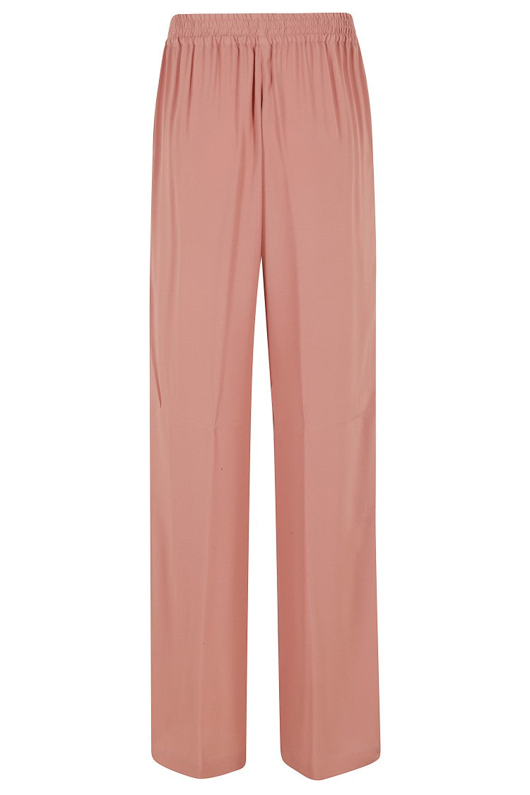 Seventy Pink Fluid Elastic-Waistband Viscose-Blend Wide-Leg Pants