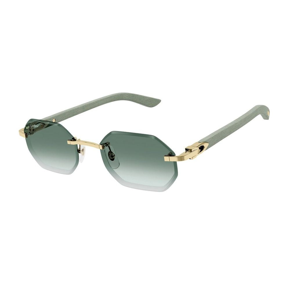 Cartier Ct0439s Décor C Allongé De Rimless Geometric Sunglasses