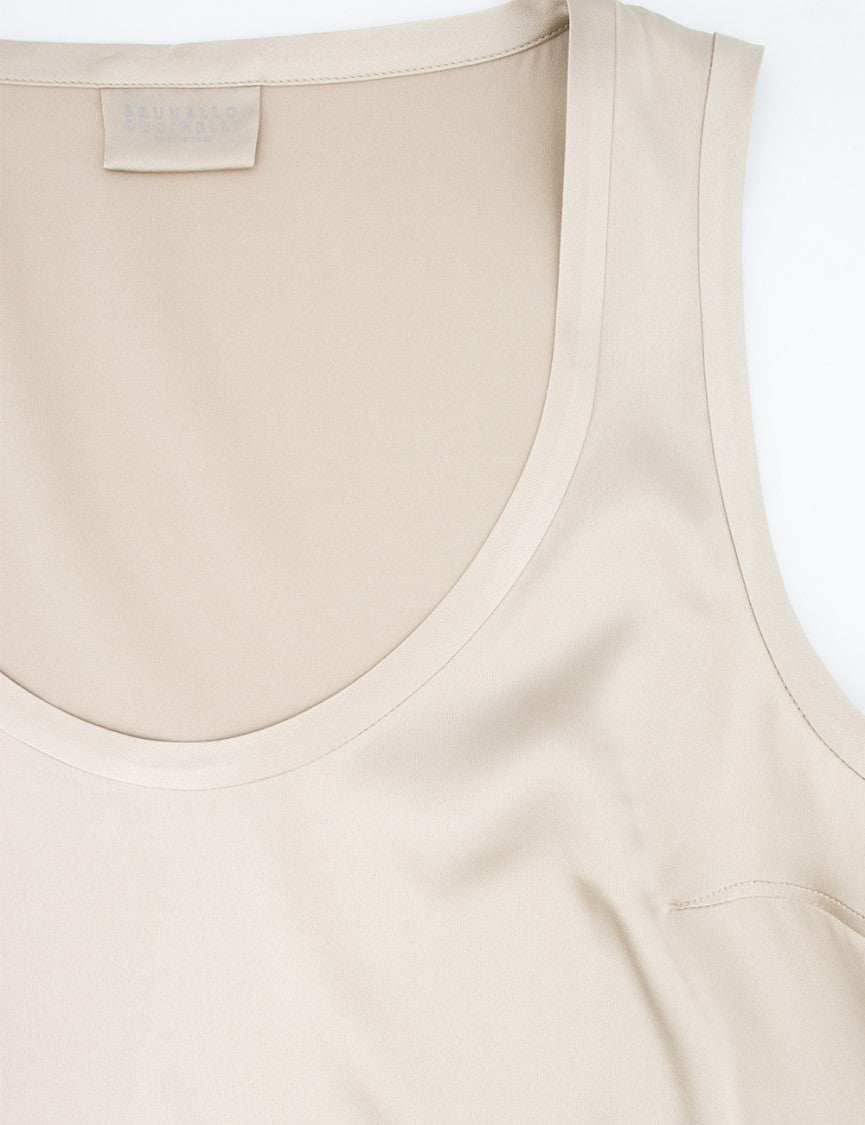 Brunello Cucinelli Silk Top With Smooth Finish