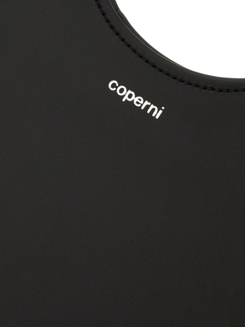 Coperni Black Minimalist Heart Shape Top Bag
