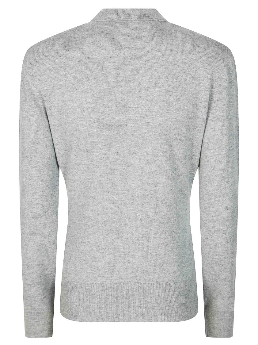 Rotate Wool Longsleeve Polo Merino Wool-Blend Top