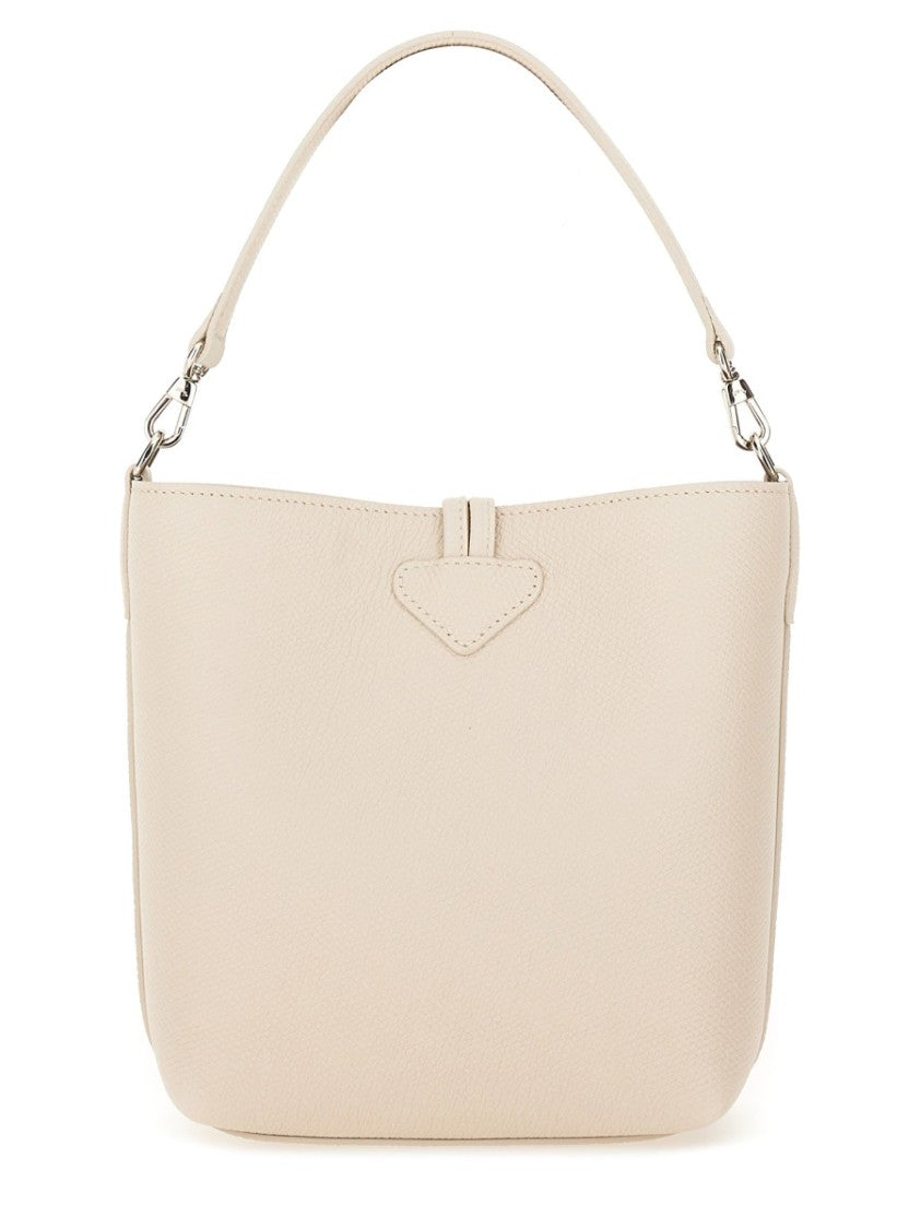 Longchamp Bucket-Style Handbag With Textured Leather And Silver-Tone Hardware