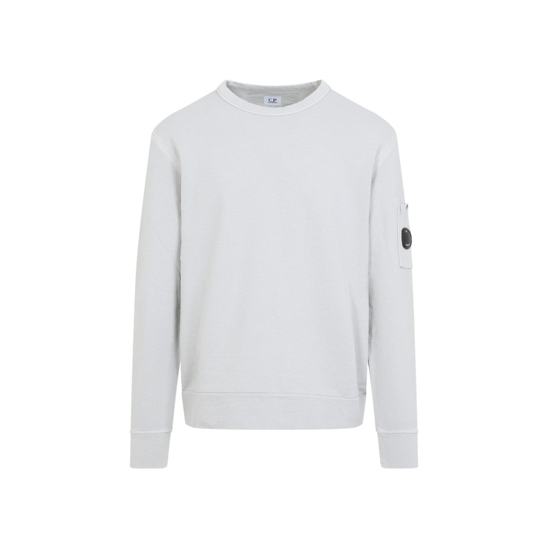 C.P. Company White Cotton Sweatshirt With Classic Crew Neckline
