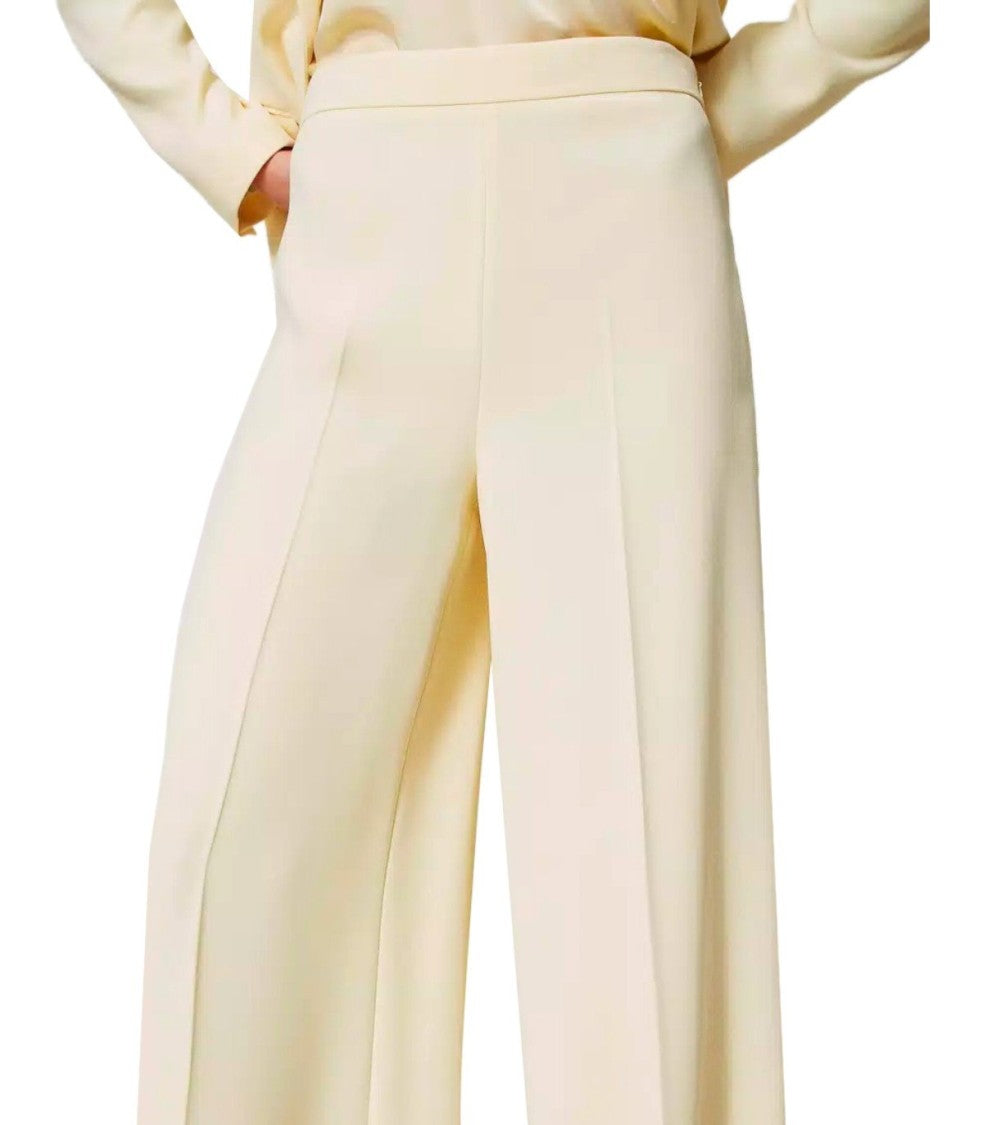 Twin-Set Vanilla Wide Leg Trousers