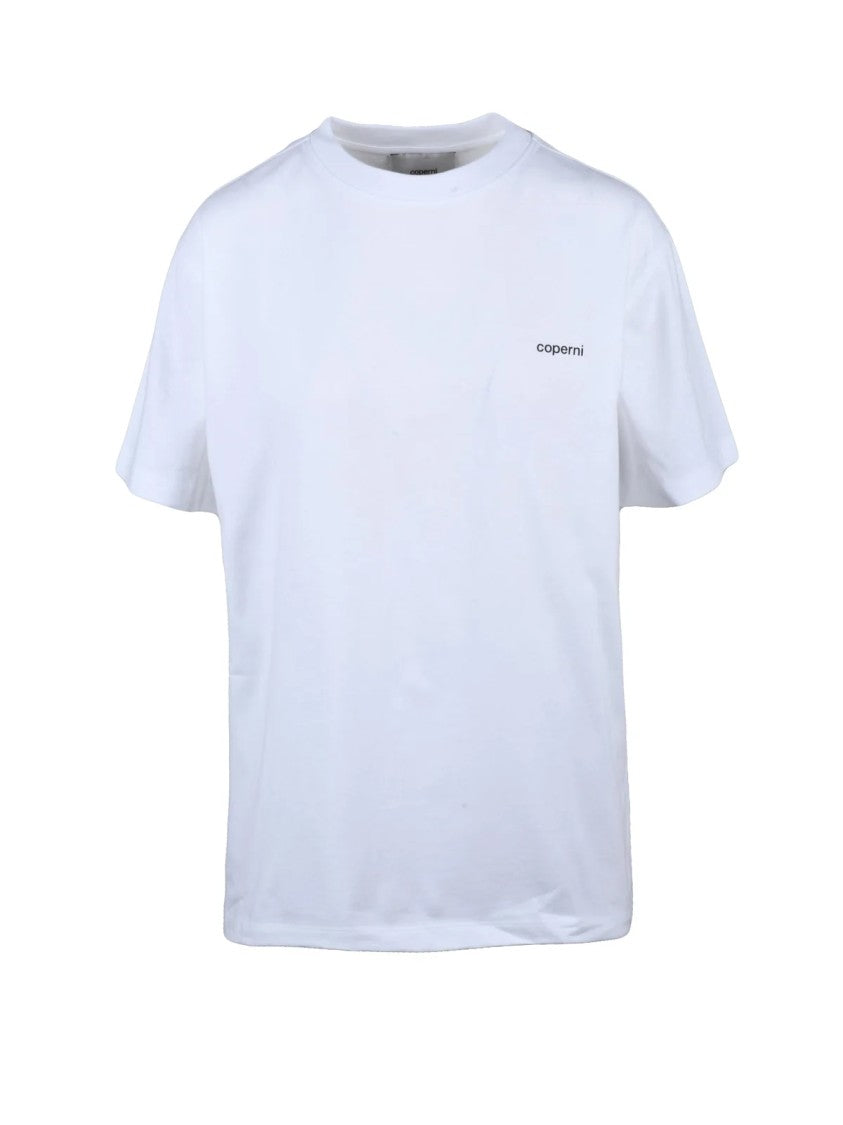 Coperni White Relaxed Fit Organic Cotton T-Shirt