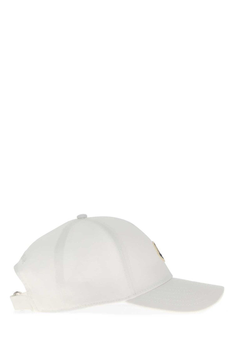 Moncler White Cotton Baseball Cap