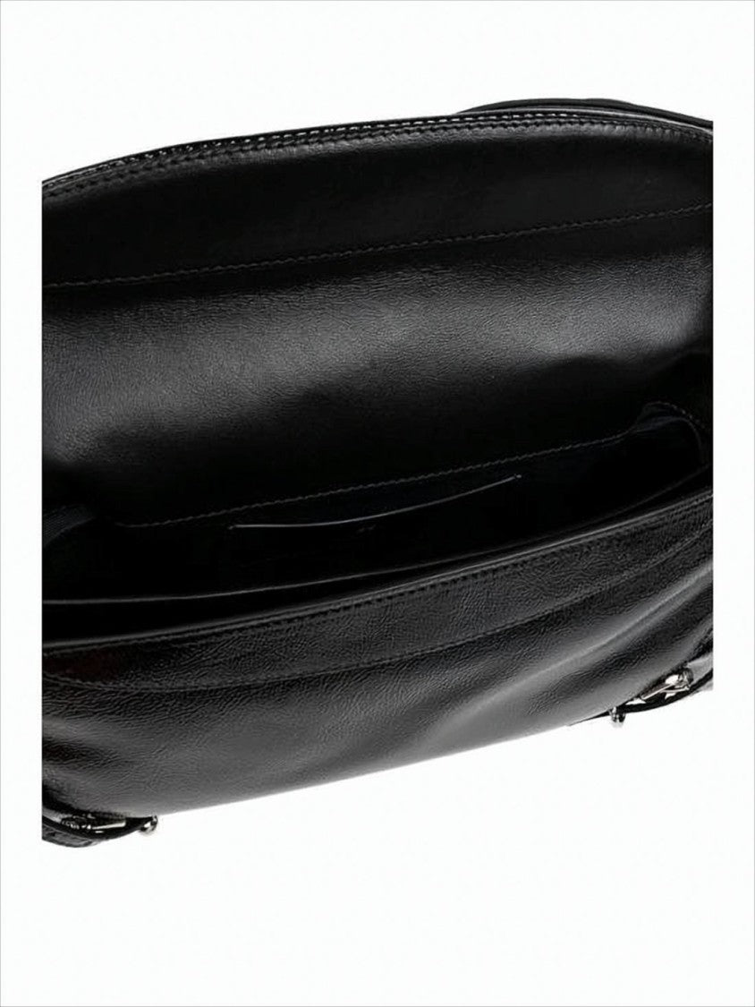 Givenchy Calf Leather Shoulder Bag With Silver Hardware