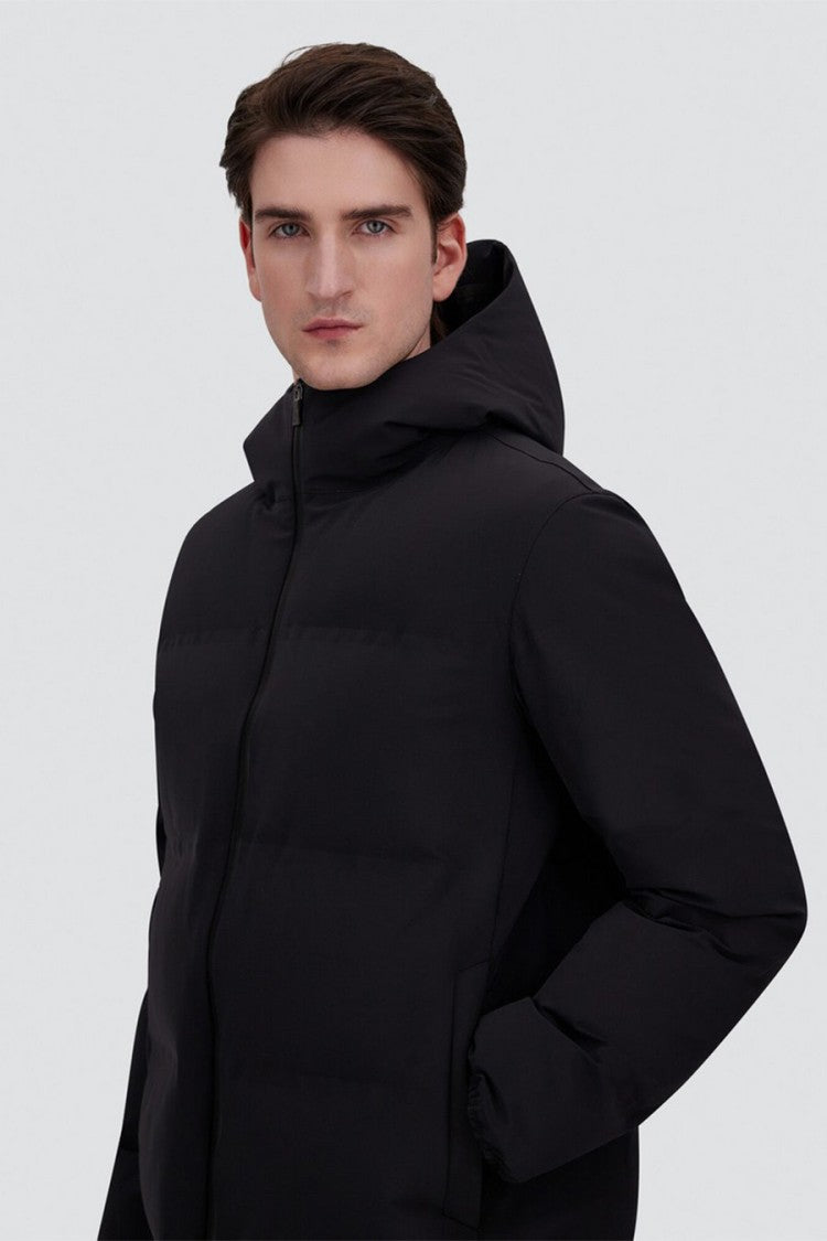 Herno Black Hooded Polyamide-Blend Jacket