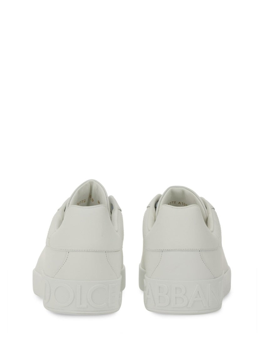Dolce & Gabbana Portofino Low-Top Smooth Leather Sneakers