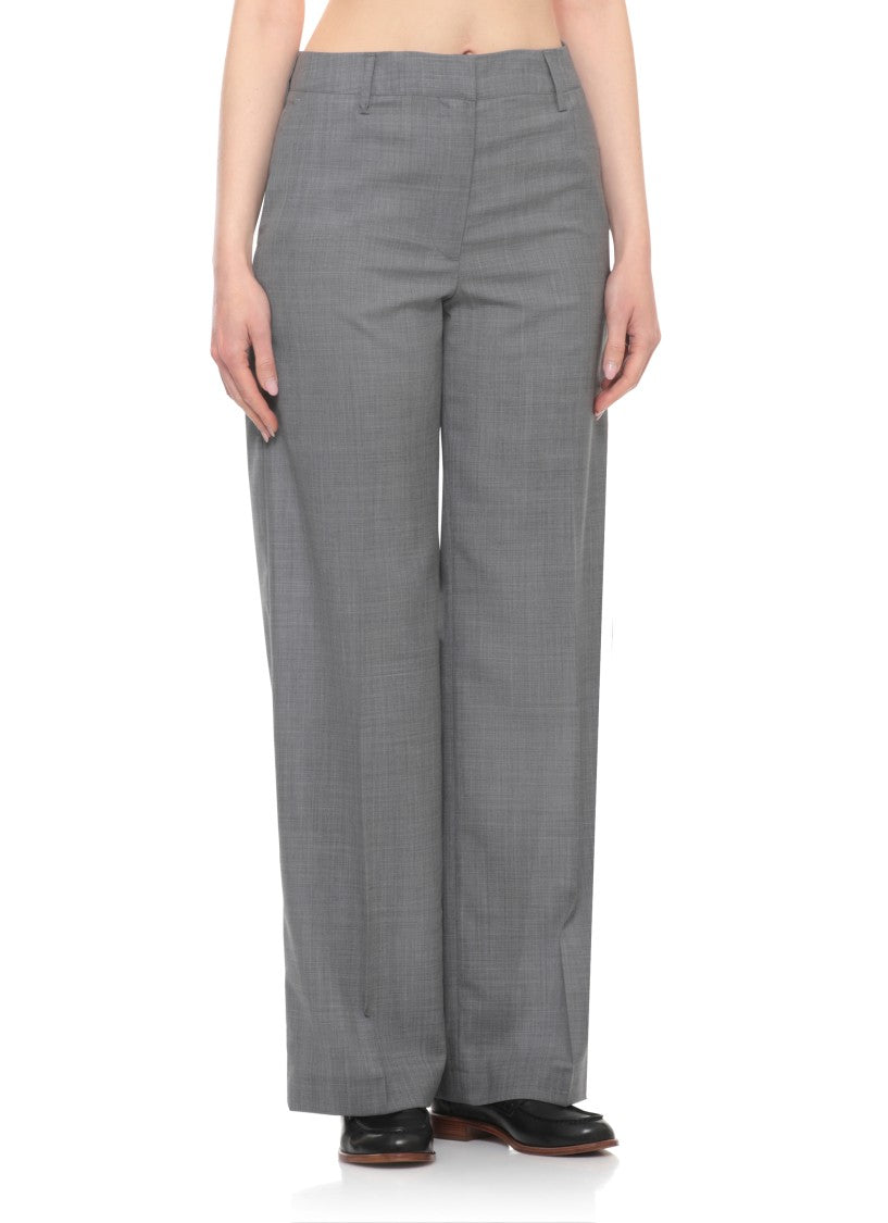 Pt Torino Grey Virgin Wool Formal Pants
