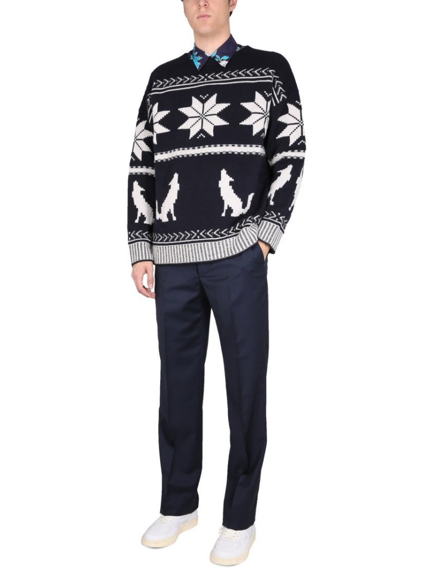 Etro Inlaid Pattern Virgin Wool Sweater