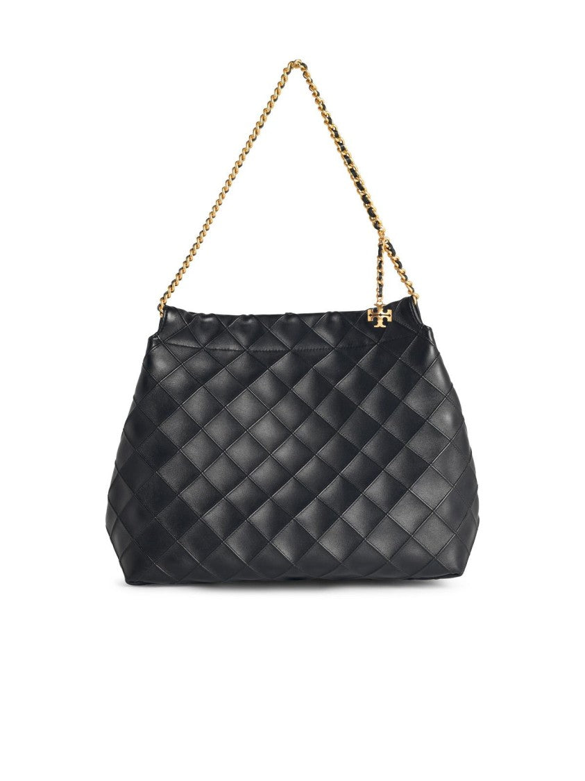 Tory Burch 'Fleming Hobo' Black Leather Bag