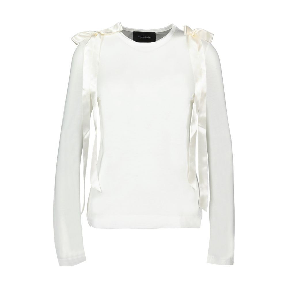 Simone Rocha Bow Tail T Shirt - Synthetic - White