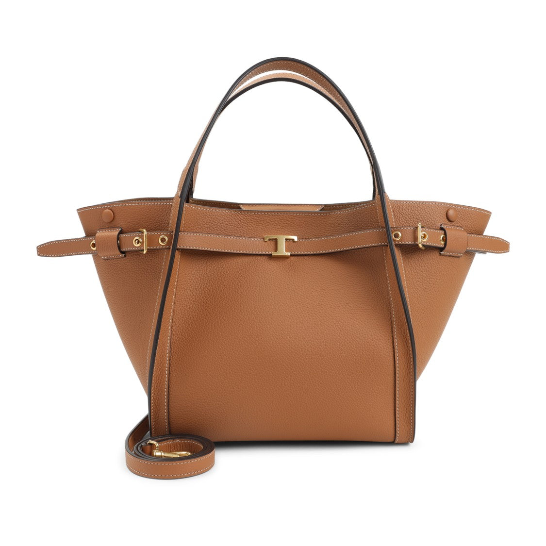 Tod's Kenia Dark Brown Leather Tim Shopping Bag