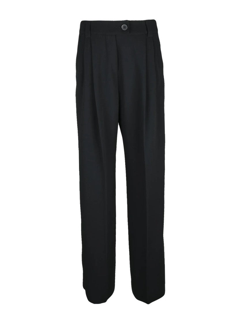 Marella Art.365 Fluid Drape Straight-Leg Trousers With High Waist