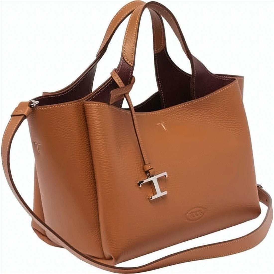 Tod's Textured Leather Tote Bag With Adjustable Shoulder Strap