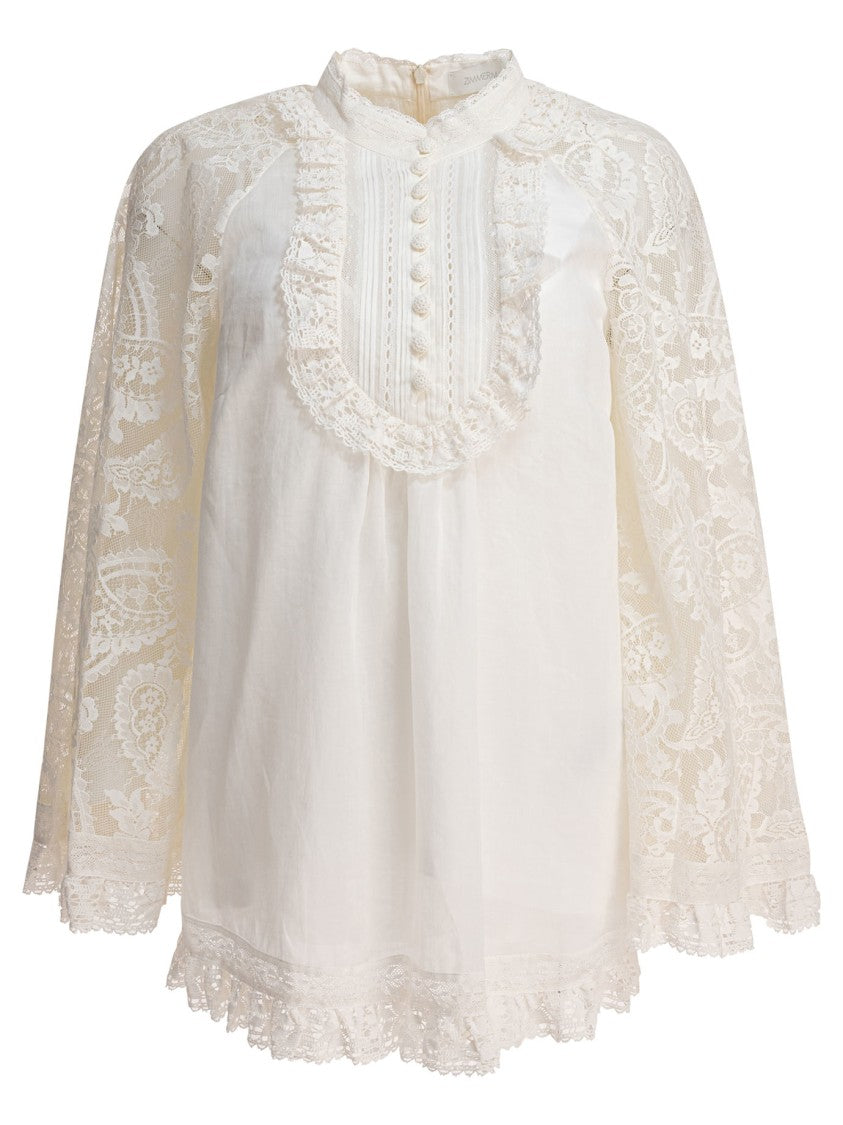 Zimmermann Ascension Lace Yoke Tunic