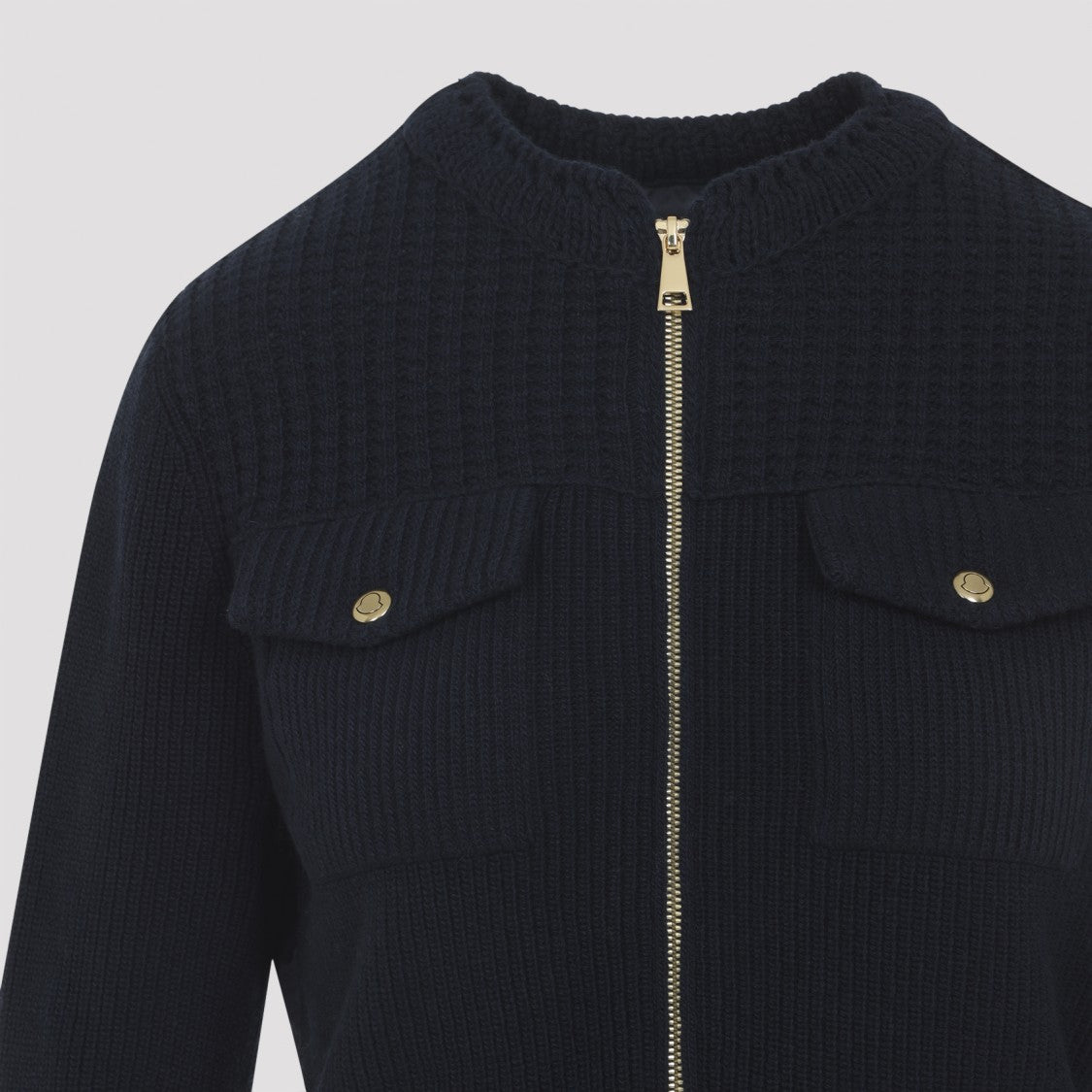 Moncler Dark Blue Virgin Wool Jacket