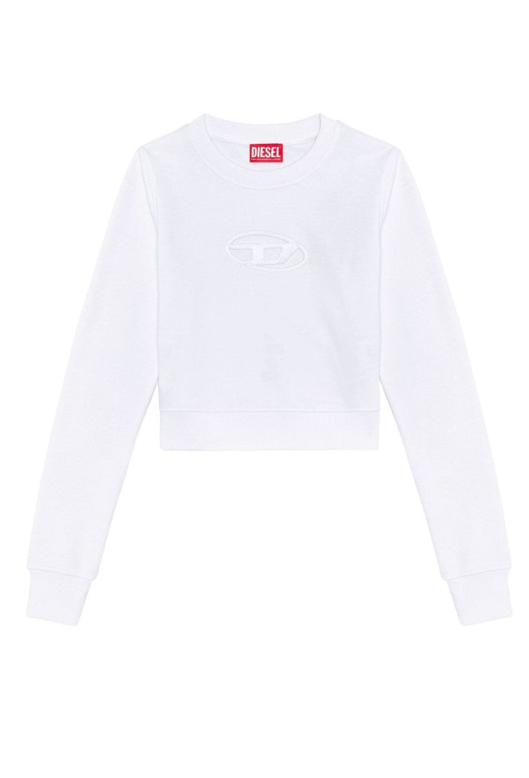 Diesel Cropped Sweatshirt With Round Neckline