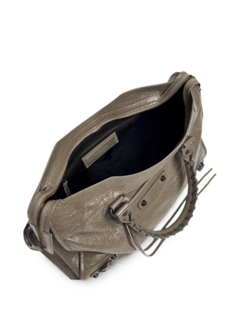 Balenciaga Textured Braided Leather Handbag