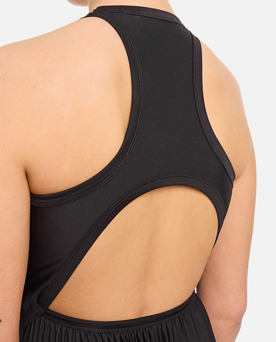 Sportmax Black Flowing Jersey Dress