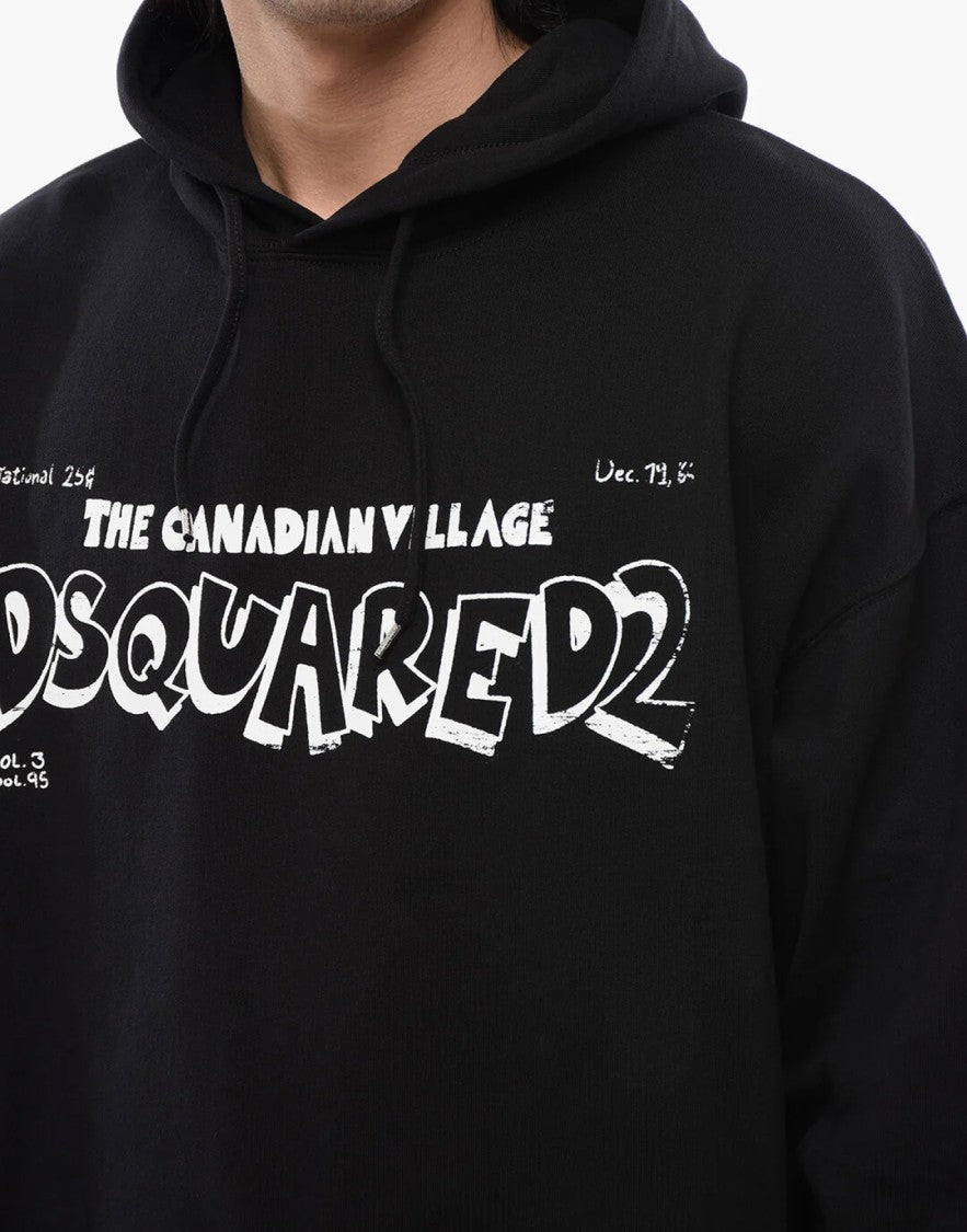 Dsquared2 Canadian Village Logo Loose Fit Hoodie