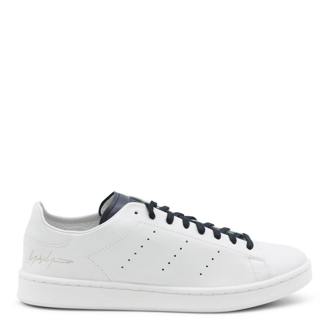 Y-3 Beige Leather Low-Top Sneakers