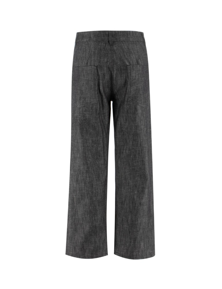 Fabiana Filippi Straight-Leg Twisted Denim Trousers With Back Pockets