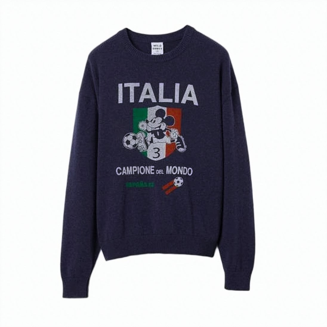 Wild Donkey Playful Navy Wool Sweater